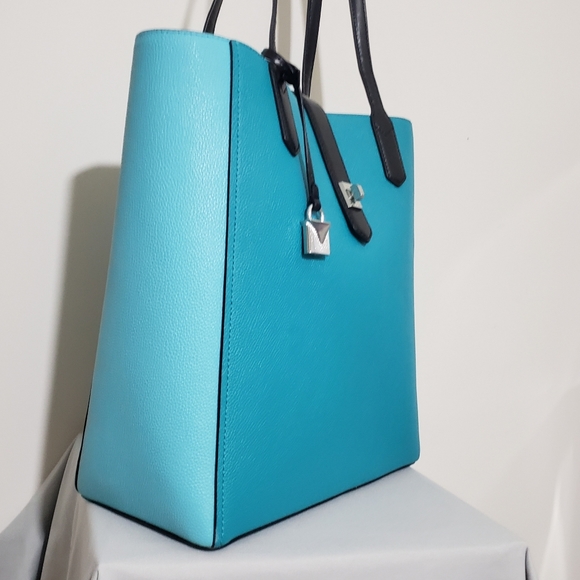 NWT! MICHAEL KORS CASSIE COLORBLOCK LEATHER TOTE - Picture 5 of 14